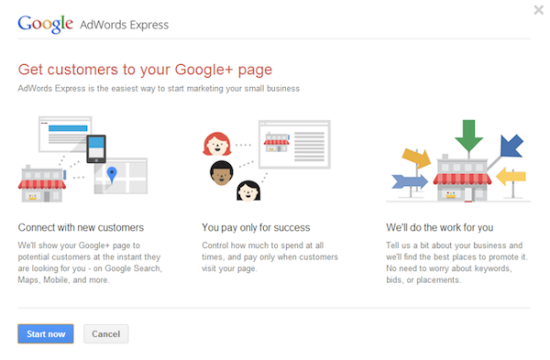 google+ page ads
