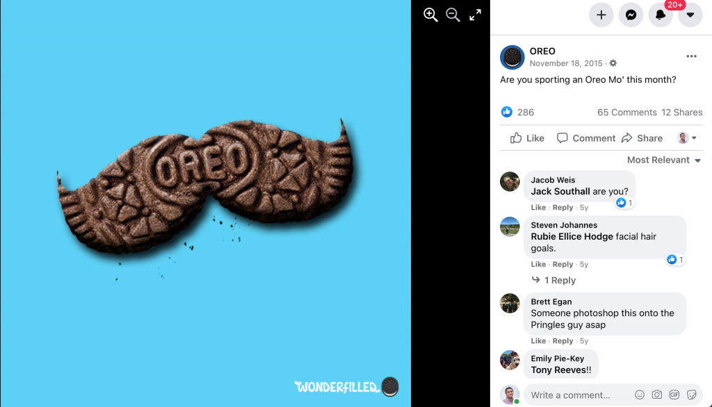 oreo visual social media content