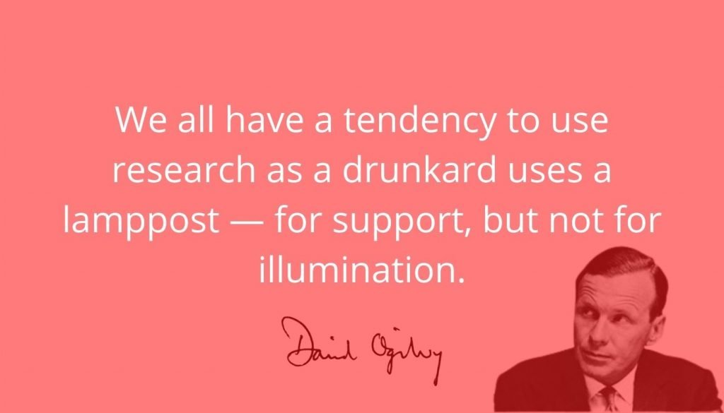 Ogilvy's cauton with market research