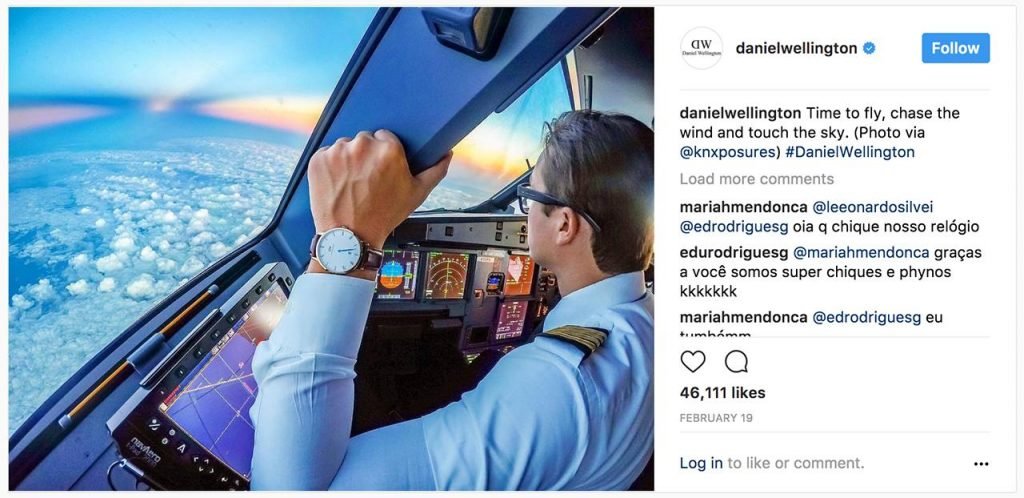 daniel wellington post by pilot