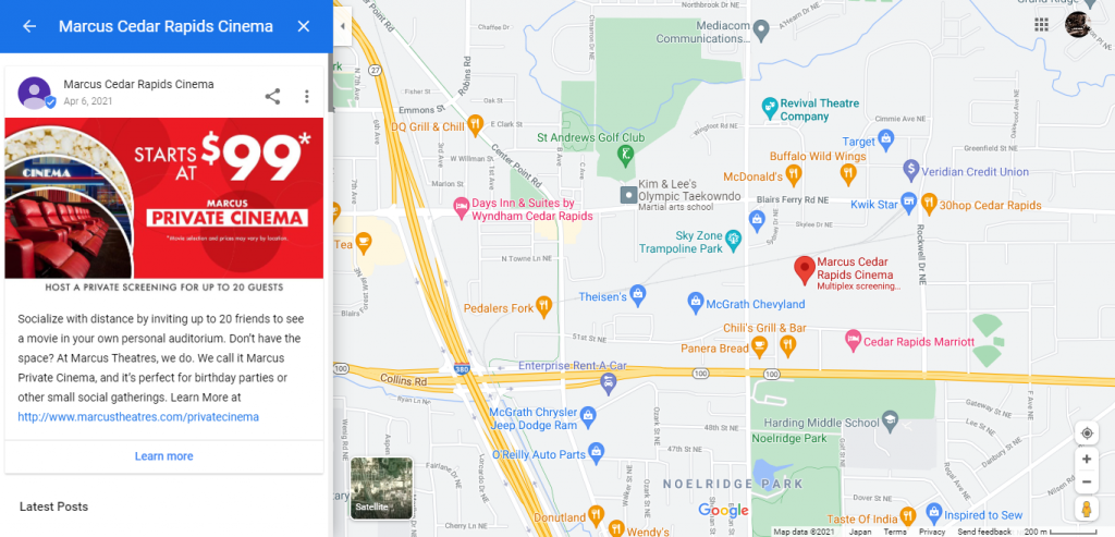 Marcus-Cedar-Rapids-Cinema-Google-Maps