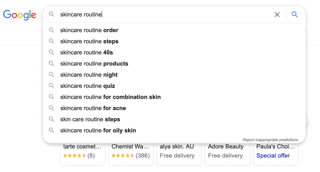 small business seo strategy fueled by Google suggestions