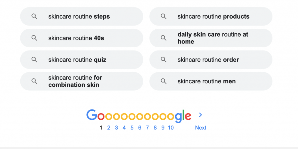 snapshot of a Google related search