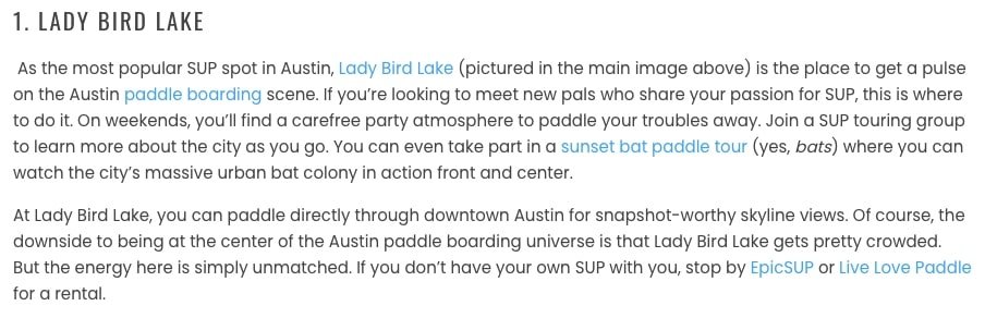 create content example by Gilisports