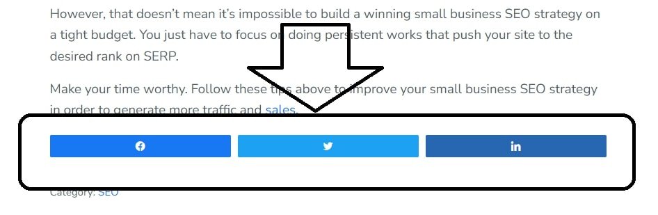 Social sharing buttons