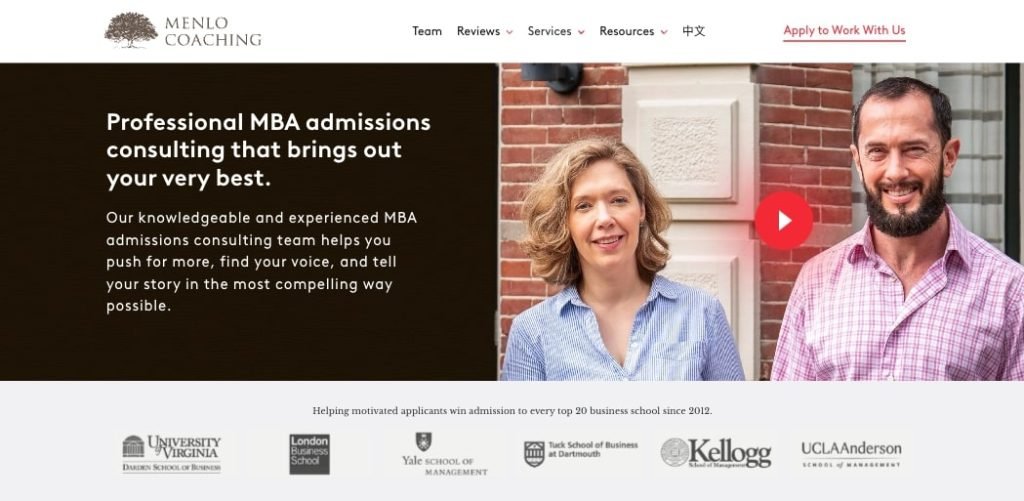 Menlo coaching homepage