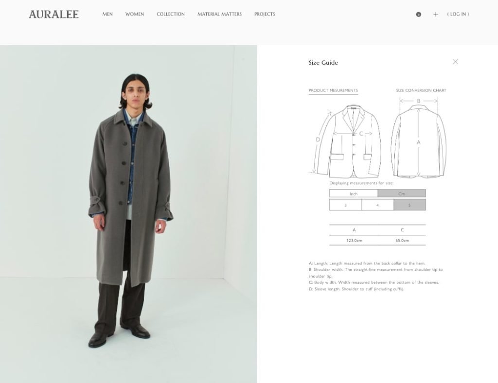 auralee product page