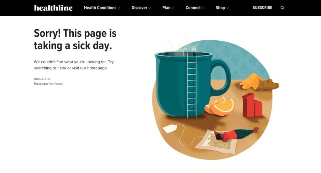 healthline 404 page