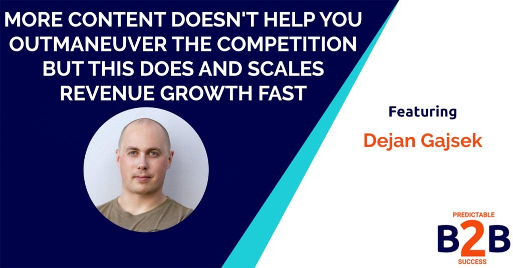 More content doesnt help you outmaneuver the competition but competitive intelligence does and scales revenue growth fast