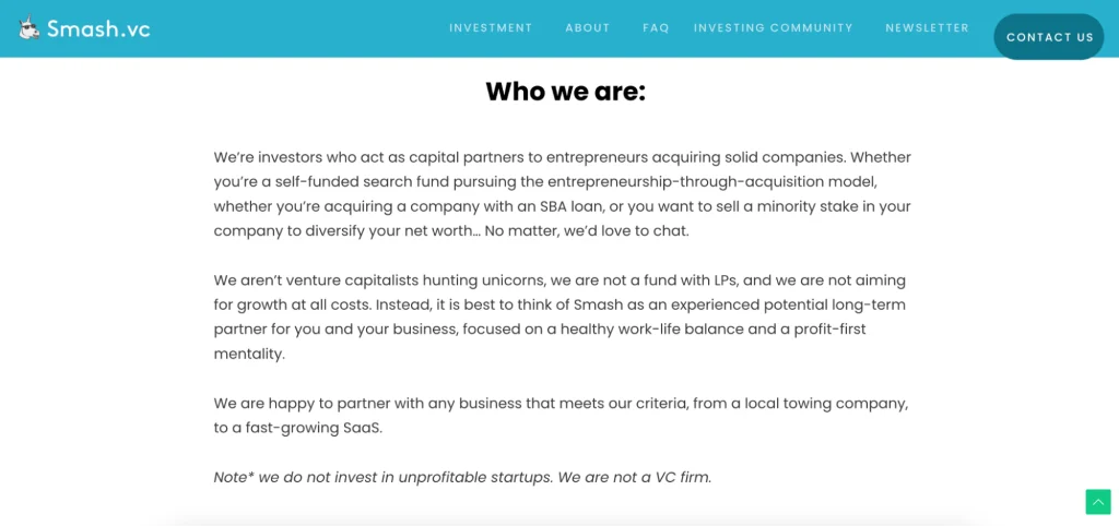 Smash vc webpage