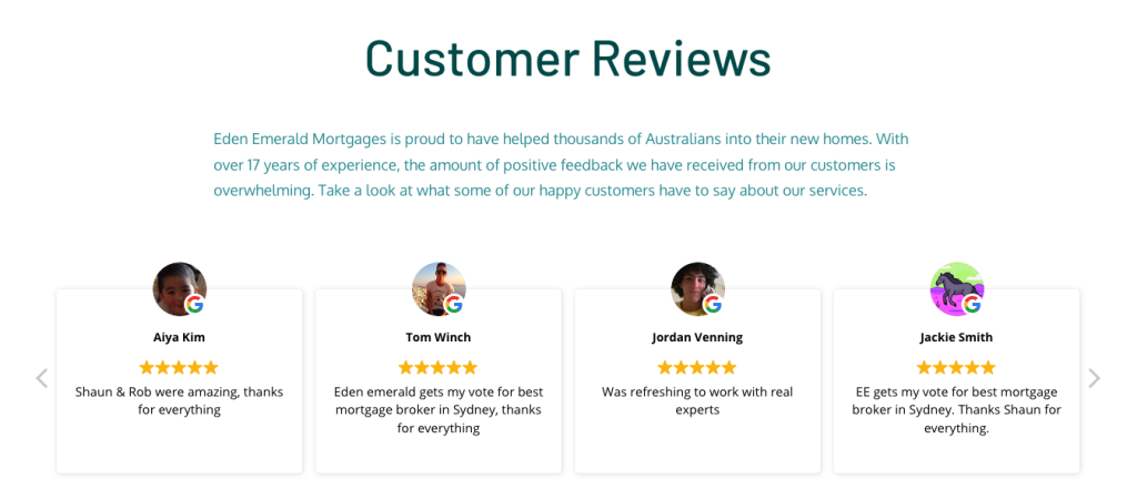 social proof marketing examples - EE Mortgage