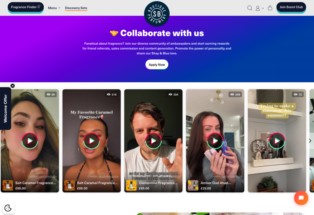 shay and blue homepage social proof marketing examples