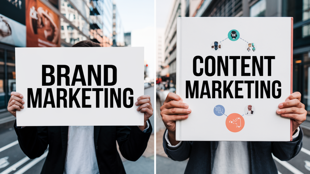 brand marketing vs content marketing