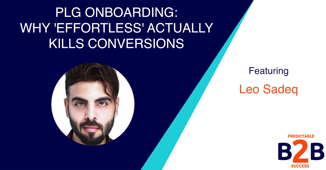 Product-Led Growth Onboarding: Why 'Effortless' Actually Kills Conversions